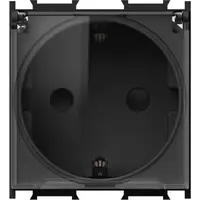 Modul Priza SCHUKO+capac 1P 16A ST IP20 negru, TEM Modul TEM-VM11BT-B