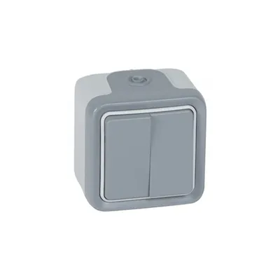 Comutator Plexo IP55, 2 module, 2-way, 10A, 250V