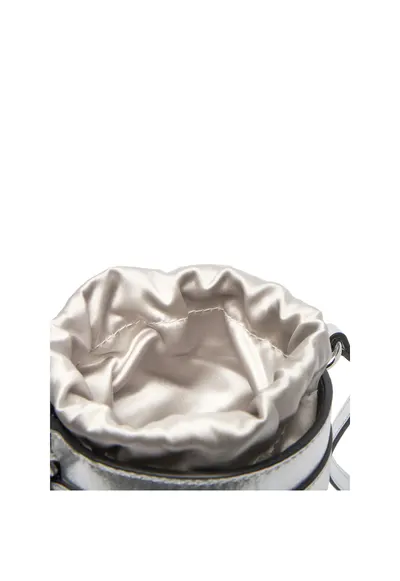 Geanta dama ZZFN Nickel Lucido mini bucket - roz - cu manere.