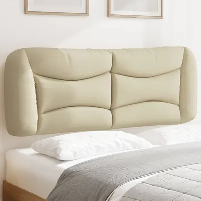 vidaXL Pernă pentru tăblie de pat, Hvar, crem, 140 cm, material textil
