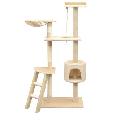 Gossi ansamblu pentru pisici, stalpi cu funie de sisal, 150 cm, bej