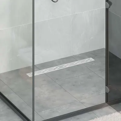 vidaXL Drenaj pentru duș cu design pe linie Argintiu 70 cm