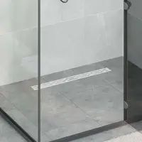 vidaXL Drenaj pentru duș cu design pe linie Argintiu 70 cm