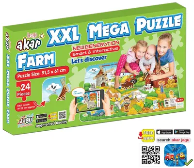 Puzzle educațional vorbitor Jagu - Ferma, 24 de piese