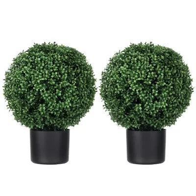 HOMCOM Arbore Artificial Buchsbaum, Sferic, 52x40 cm, Verde | Aosom Romania