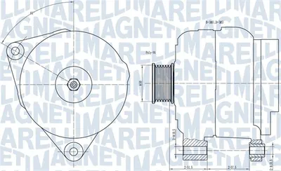 Alternator (14V, 100A) potrivit OPEL ASTRA G, ASTRA G KOMBI, ZAFIRA A 2.0D 02.98-06.05