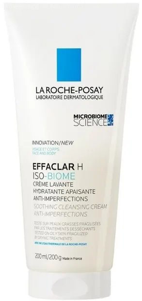 La Roche-Posay Effaclar Cremă de curățare calmantă Н Iso-Biome, 200 ml