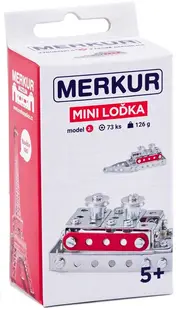 Mini constructor metalic Merkur - Navă, 73 de piese