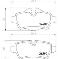 Set placute frana, frana disc BREMBO P 06 103