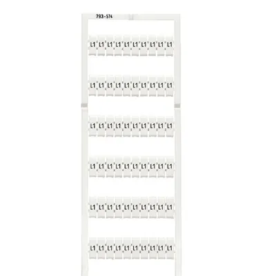 WMB marking card; as card; MARKED; L1 (100x); not stretchable; Horizontal marking; snap-on type; white