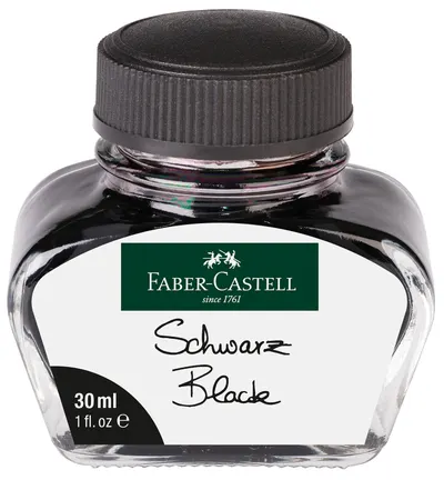 Cerneala pentru stilou Faber-Castell - Neagra, 30 ml