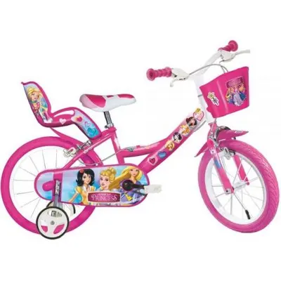 Bicicleta copii 3-5 ani, 14 inch, Princess, Dino Bikes DB144RPRI
