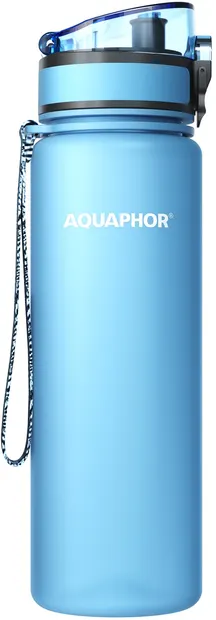Sticlă filtrantă pentru apă Aquaphor - City, Filter, 0.5 l, Ice Blue