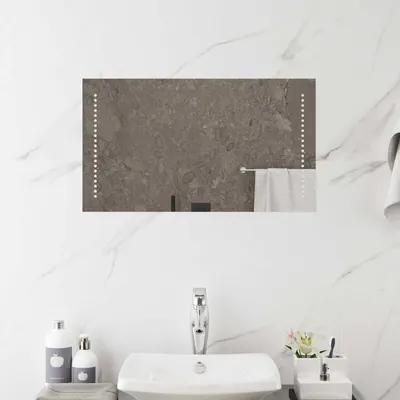 vidaXL Oglindă de baie cu LED Transparent 70 x 40 cm sticlă securizată
