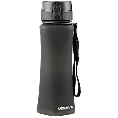 Sticla pentru Apa Slim din Tritan, Neagra, Fara Bpa, cu Capac, 700 ml, Uzspace