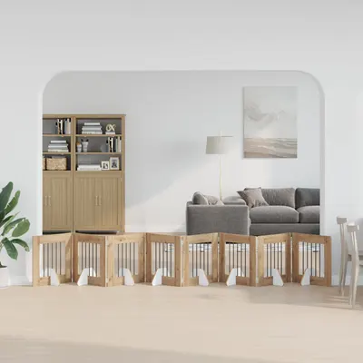 vidaXL Poartă pentru câini pliabilă cu suporturi 8 buc. 60 cm