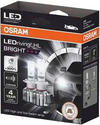 Becuri auto LED Osram - LEDriving, HL Bright, H7/H18, 19W, 2 buc.