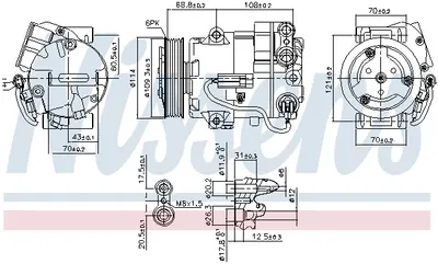Compresor climatizare aer conditionat potrivit OPEL ASTRA J, ASTRA J GTC, MERIVA B 1.3D 1.7D 09.09-01.17