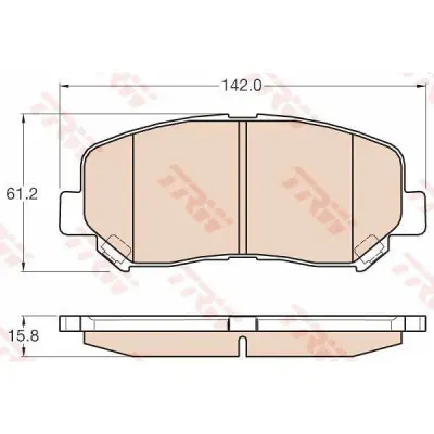 Set placute frana, frana disc TRW GDB3562