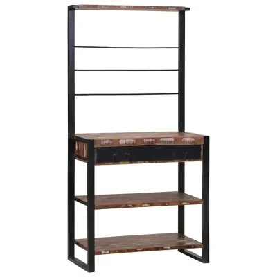 vidaXL Raft de bucătărie Multicolor și negru 80 x 40 x 160 cm