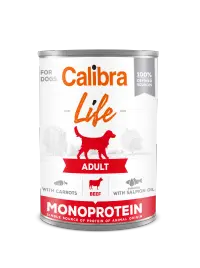 Hrana umeda caini, Calibra Dog Life Adult Beef with Carrots, 400 g