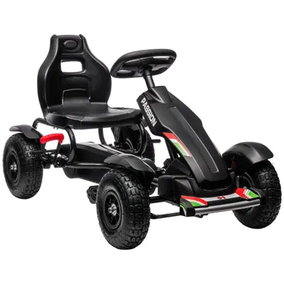 HOMCOM Kart Pedale Reglabil 5-12 Ani | Aosom Romania