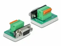 Bloc terminal D-Sub 9 pini mama cu Push button vertical, Delock 66556