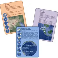 Set jocuri pentru copii Bright Toys - Geografia amuzanta, cu 3 carduri de joc