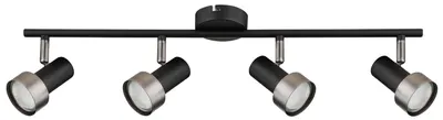 Spot Rabalux - Konrad 73014, IP20, GU10, 4 x 50W, 230V, negru mat