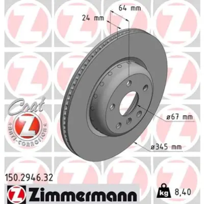 Disc frana ZIMMERMANN 150.2946.32