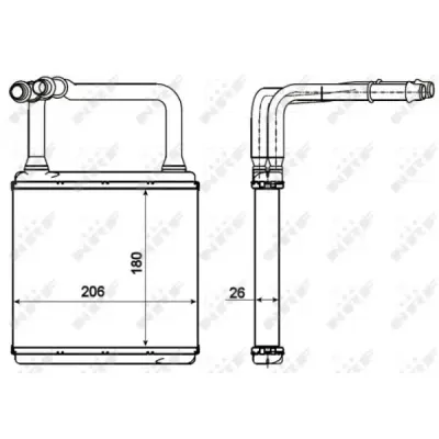 Schimbator caldura, incalzire habitaclu NRF 54273