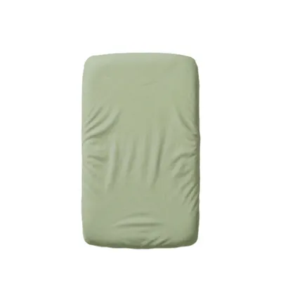 Cearceaf 2 in 1 impermeabil din bumbac organic 90x50 cm Twindeco Menta