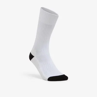 Șosete lungi de handbal HIGH alb-negru adulți