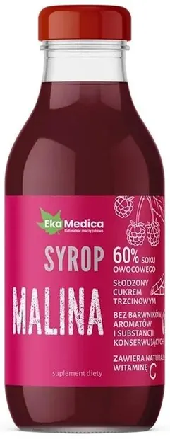 Sirop de zmeură cu vitamina C și acerola, 300 ml, EkaMedica