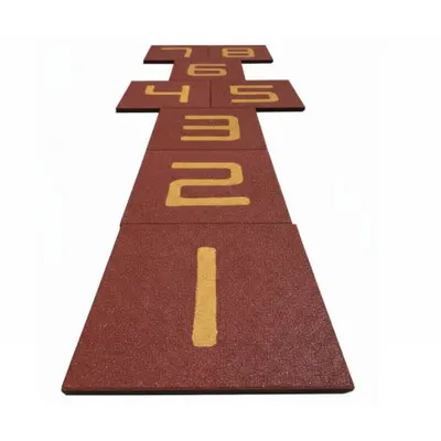 ȘOTRON din dale de cauciuc 500X500X30 mm - Rosu