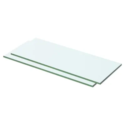 vidaXL Rafturi, 2 buc., 50 x 15 cm, panouri sticlă transparentă