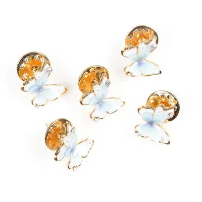 Set 5 brose martisor fluture cu aripi bleu