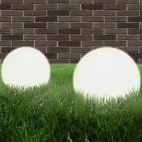 vidaXL Lămpi bol cu LED 2 buc, sferice, 25 cm, PMMA