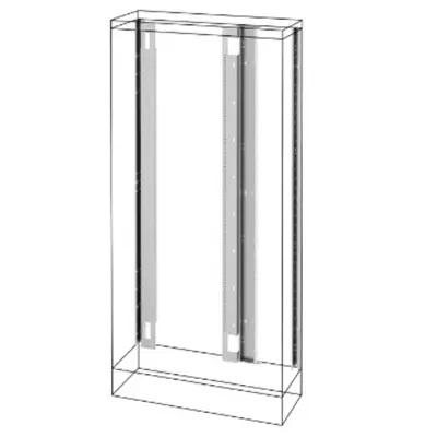 Rear Uprights and Rear Functional Frames - Floor-Mounting Tablou Electrics With Side Compartment - Qdx 630 H - 1800x400mm
