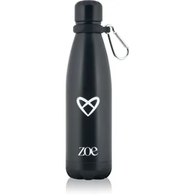 ZOE Heart Logo Stainless Steel Bottle sticlă inoxidabilă pentru apă culoare Black 1 buc