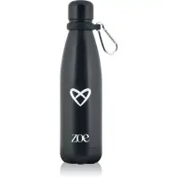 ZOE Heart Logo Stainless Steel Bottle sticlă inoxidabilă pentru apă culoare Black 1 buc