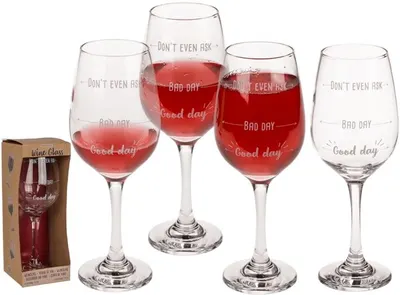 Pahar de vin cu 3 niveluri de turnare, 420 ml