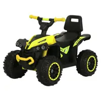 ATV fara pedale pentru copii Novokids Little Monster Galben cu melodii si lumini, maxim 25 kg, sezut confortabil