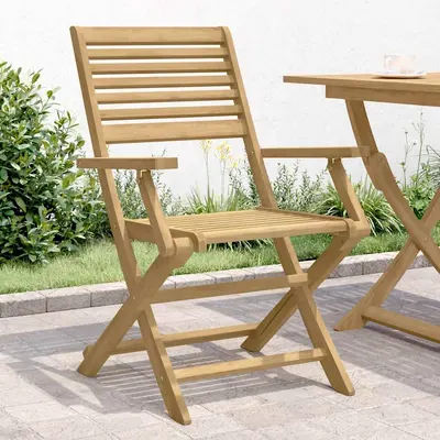vidaXL Scaune pliante 2 buc 54,5x61,5x86,5 cm Lemn masiv de salcâm