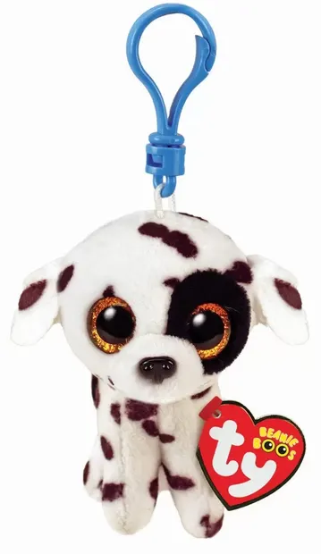 Breloc TY Toys Beanie Boos - Dalmațian Luther, 8.5 cm