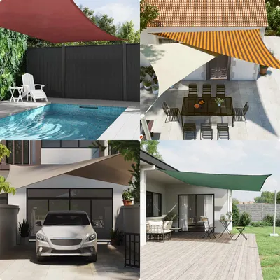 vidaXL Pânză de umbră 6 x 6 x 6 m 100% poliester Oxford Triunghiular