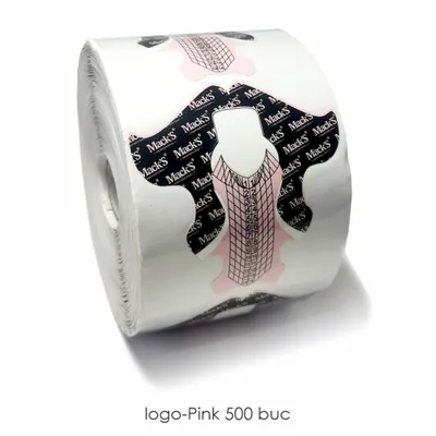 Sabloane Unghii Mack's Logo-Pink, 500 buc
