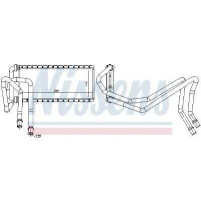 Schimbator caldura, incalzire habitaclu NISSENS 73002