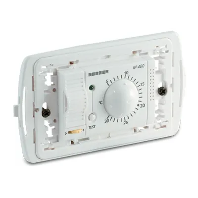 Termostat electronic de camera, 3 module, incastrat, cu dispozitiv de cuplare si baterie, alb