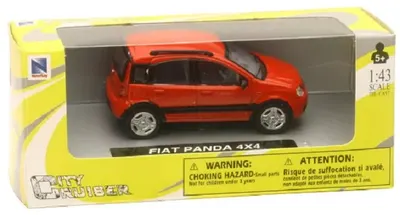 Mașinuță metalică Newray - Fiat Panda 4x4, roșie, 1:43